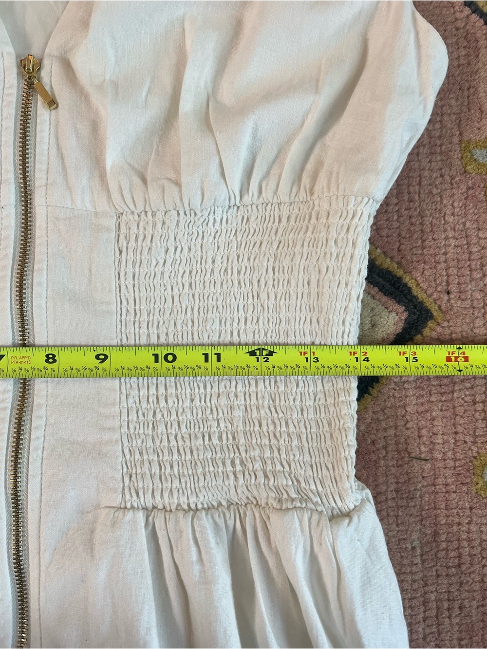 NWOT Anthropologie  Tommie cap-sleeve smocked mini dress in Linen - Picture 9 of 11